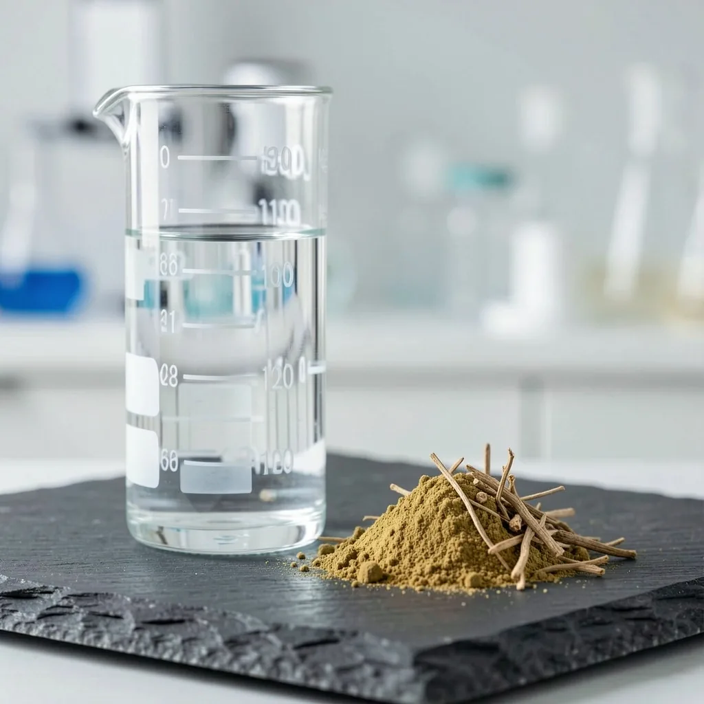 Laboratory glassware representing analytical data tools